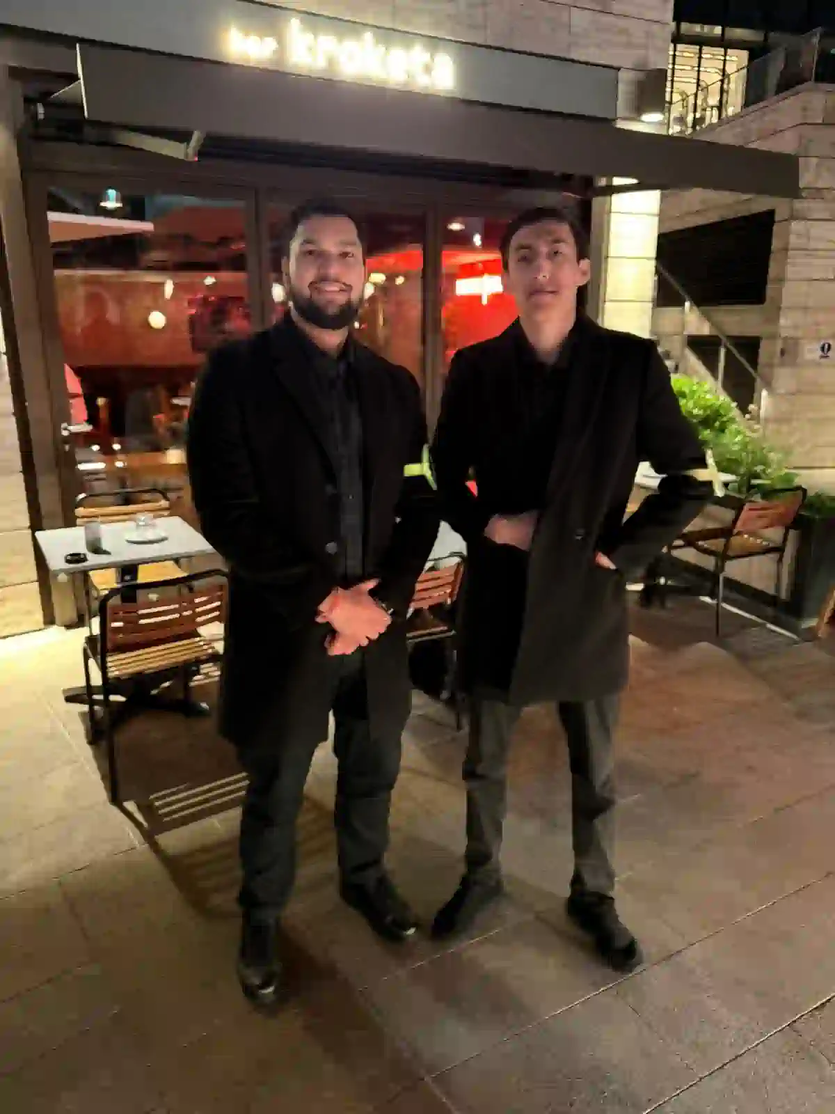 Security team outside evening venue